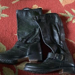 Frye buckled boot
